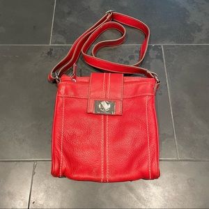 Coral crossbody purse